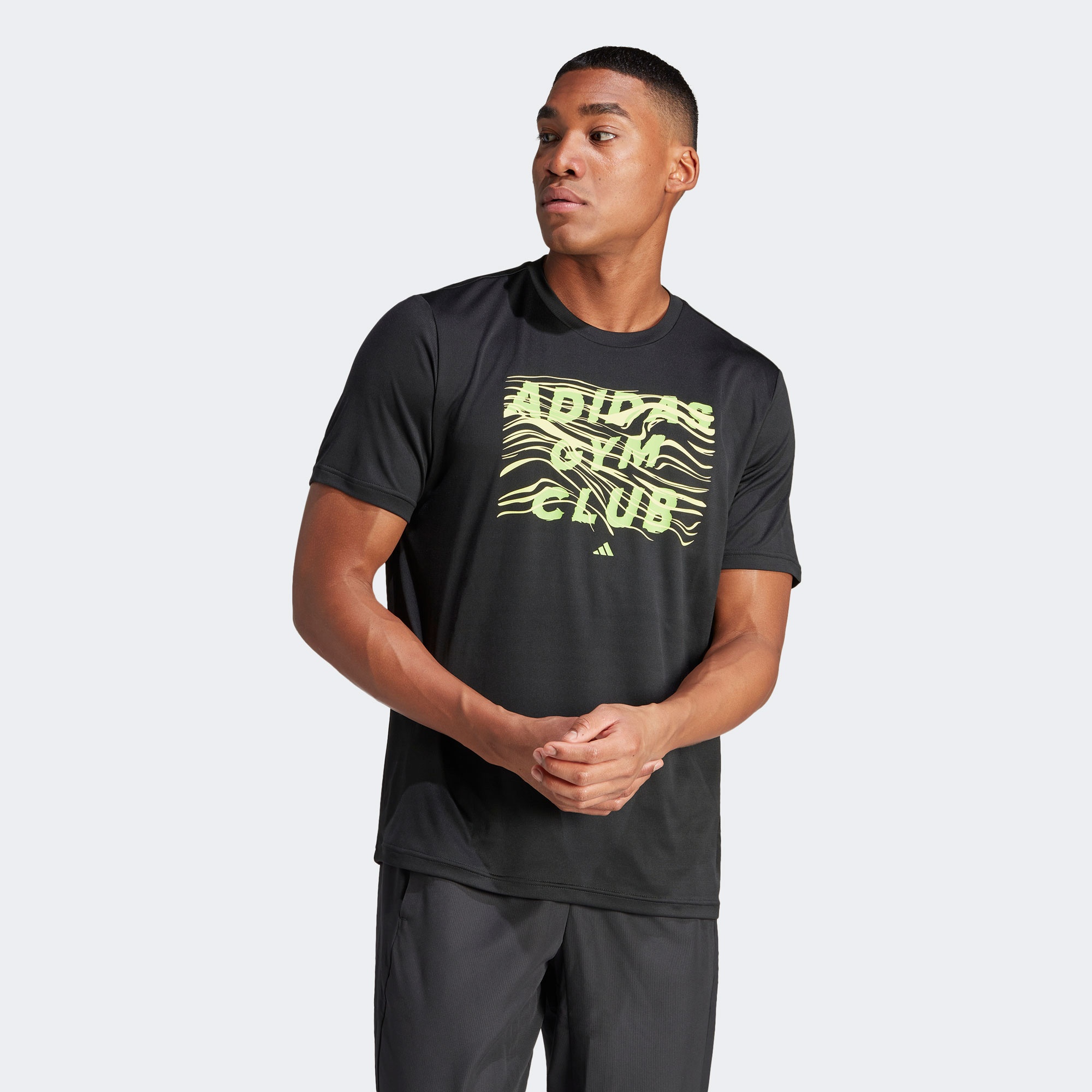 adidas Big Logo Erkek Siyah Günlük T-Shirt