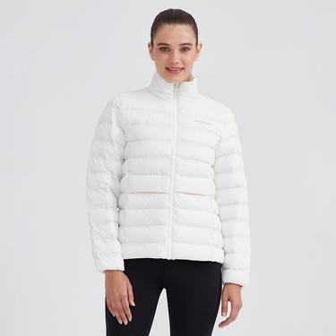  Skechers Outerwear Pop Up Detailed Padded Kadın Beyaz Outdoor Mont