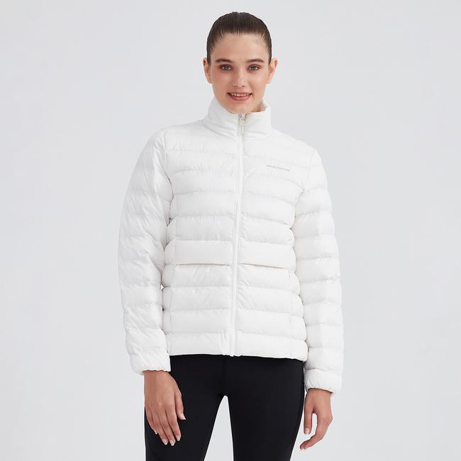  Skechers Outerwear Pop Up Detailed Padded Kadın Beyaz Outdoor Mont