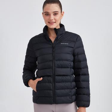  Skechers Outerwear Pop Up Detailed Padded Kadın Siyah Günlük Mont