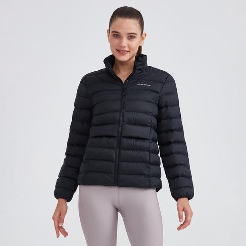  Skechers Outerwear Pop Up Detailed Padded Kadın Siyah Günlük Mont