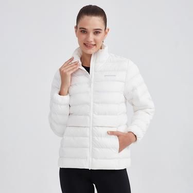  Skechers Outerwear Pop Up Detailed Padded Kadın Beyaz Outdoor Mont