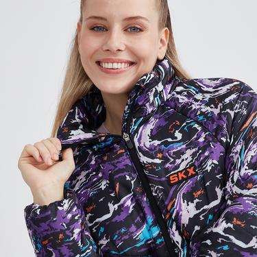  Skechers Outerwear Padded Kadın Mor Günlük Mont