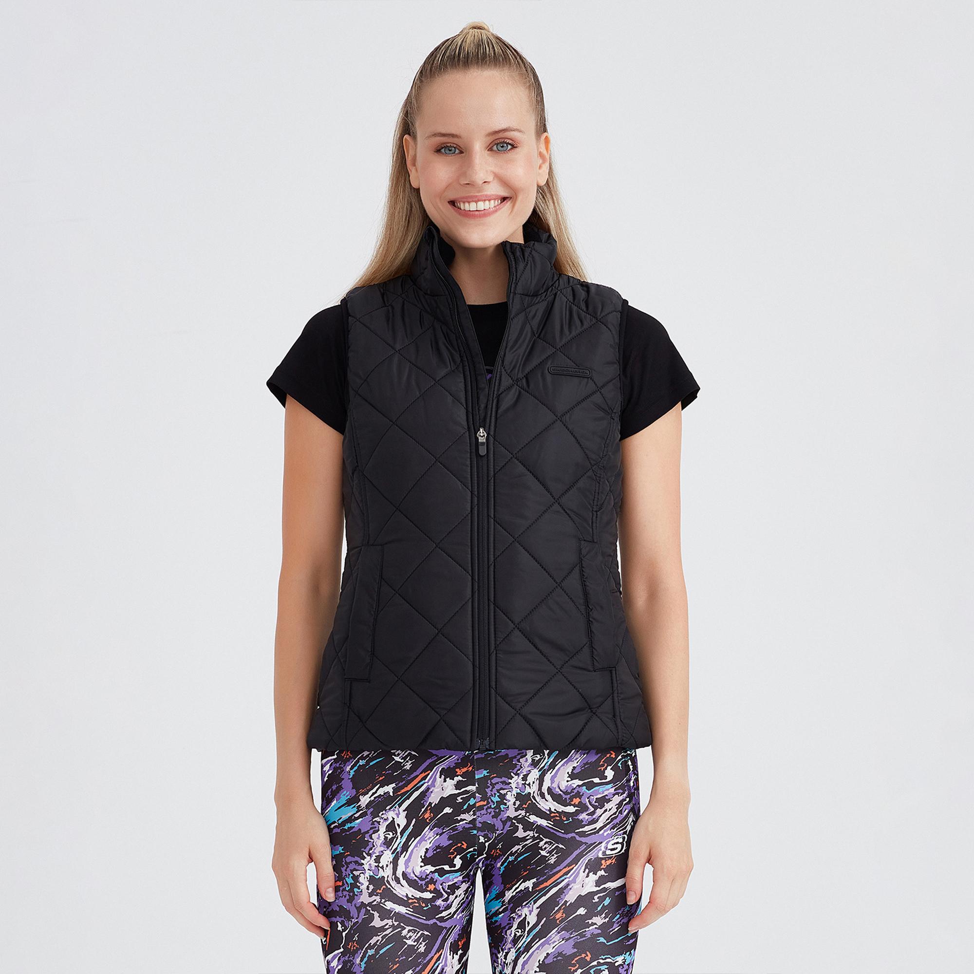 Skechers Outerwear Padded Kadın Siyah Günlük Yelek