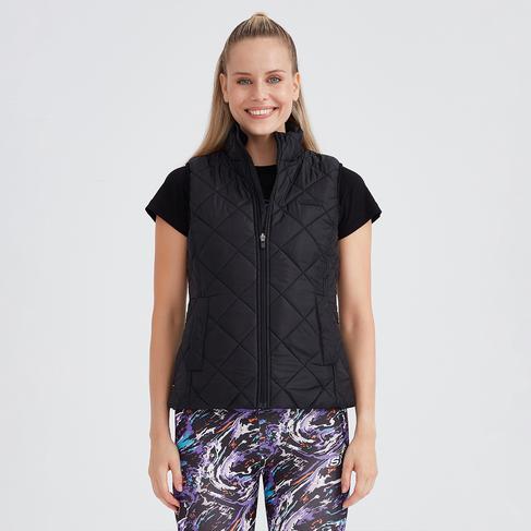  Skechers Outerwear Padded Kadın Siyah Günlük Yelek
