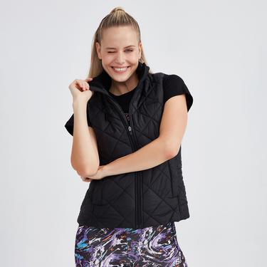  Skechers Outerwear Padded Kadın Siyah Günlük Yelek