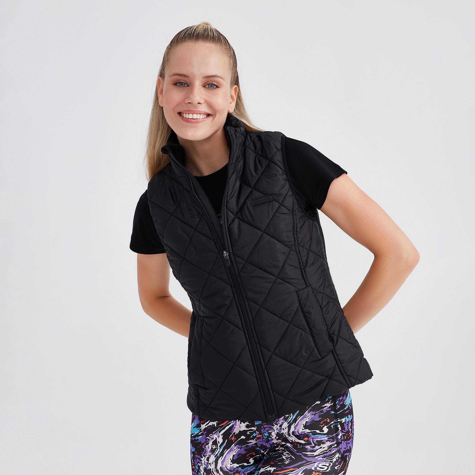 Skechers Outerwear Padded Kadın Siyah Günlük Yelek
