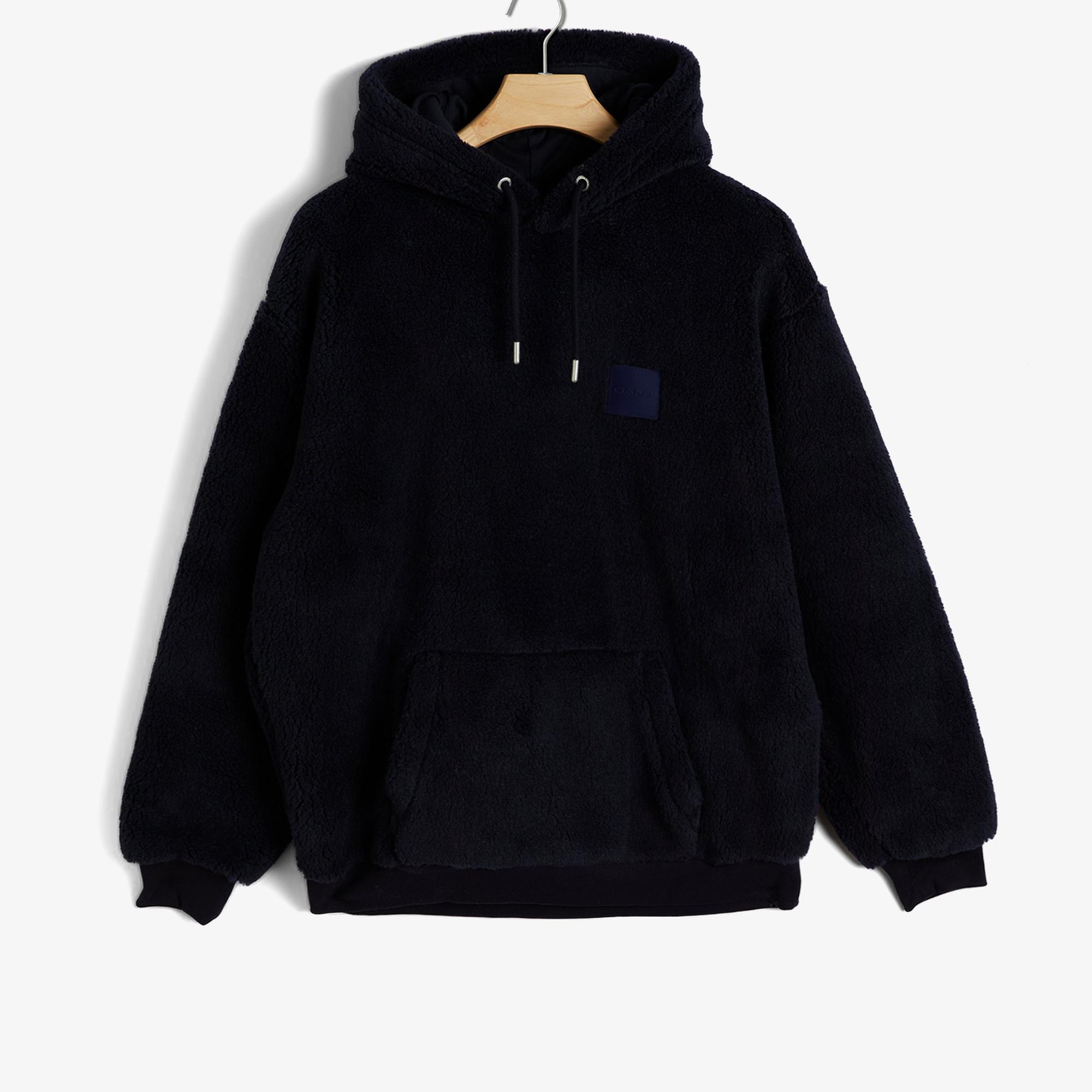 GANT Erkek Lacivert Relaxed Fit Kapüşonlu Sweatshirt