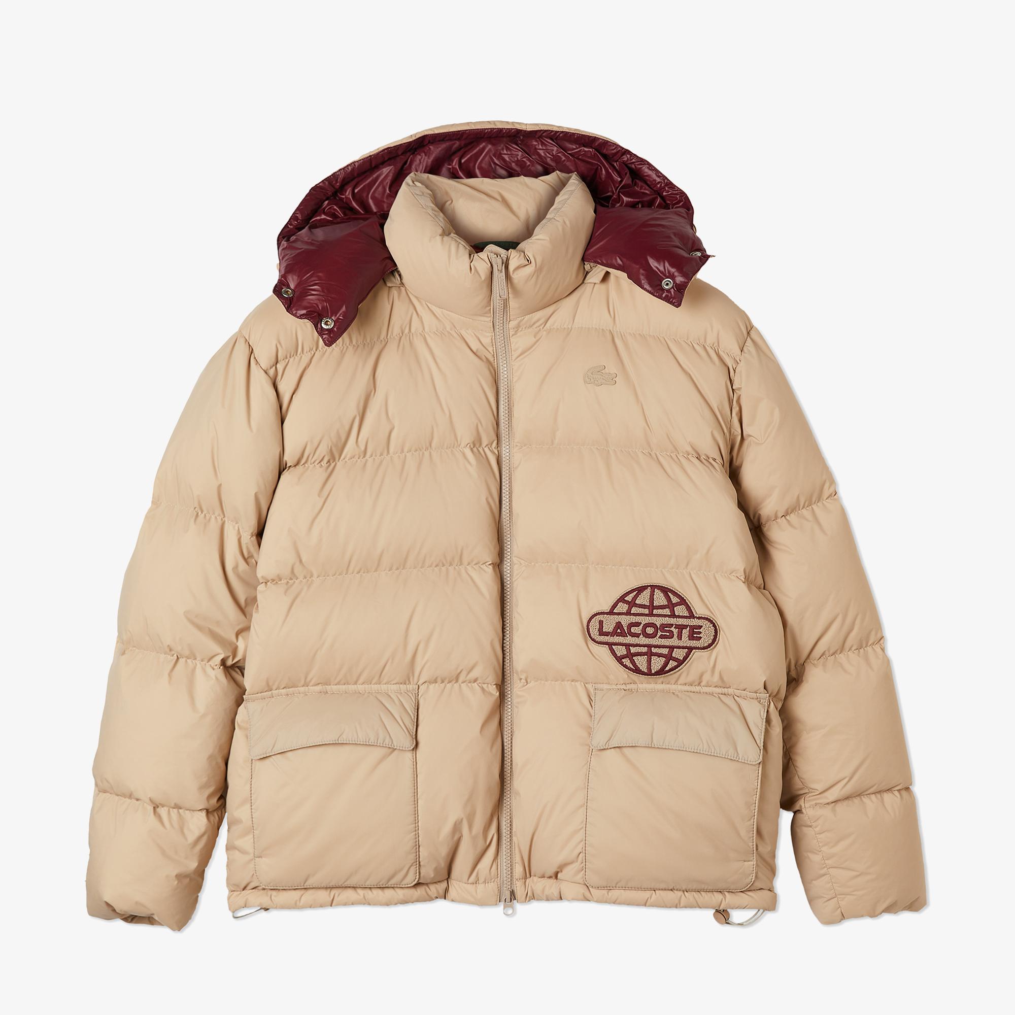 Lacoste Kapüşonlu Kapitone Kadın Bej Mont