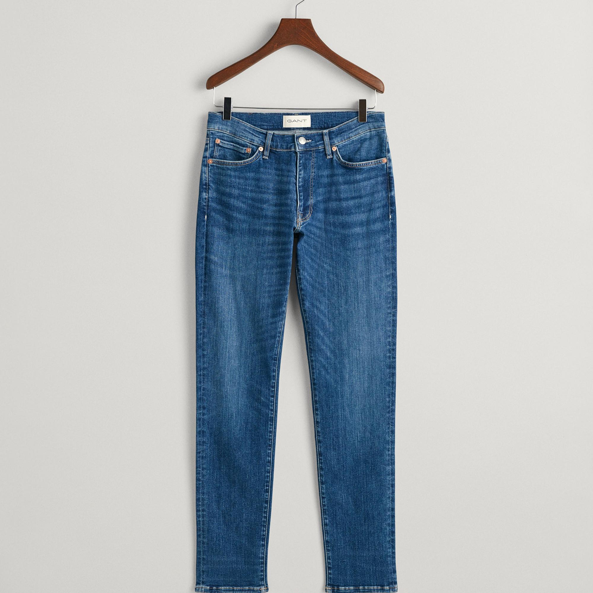 GANT Erkek Mavi Extra Slim Fit Active Recover Jean