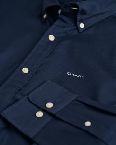  GANT Erkek Lacivert Regular Fit Düğmeli Yaka Oxford Gömlek