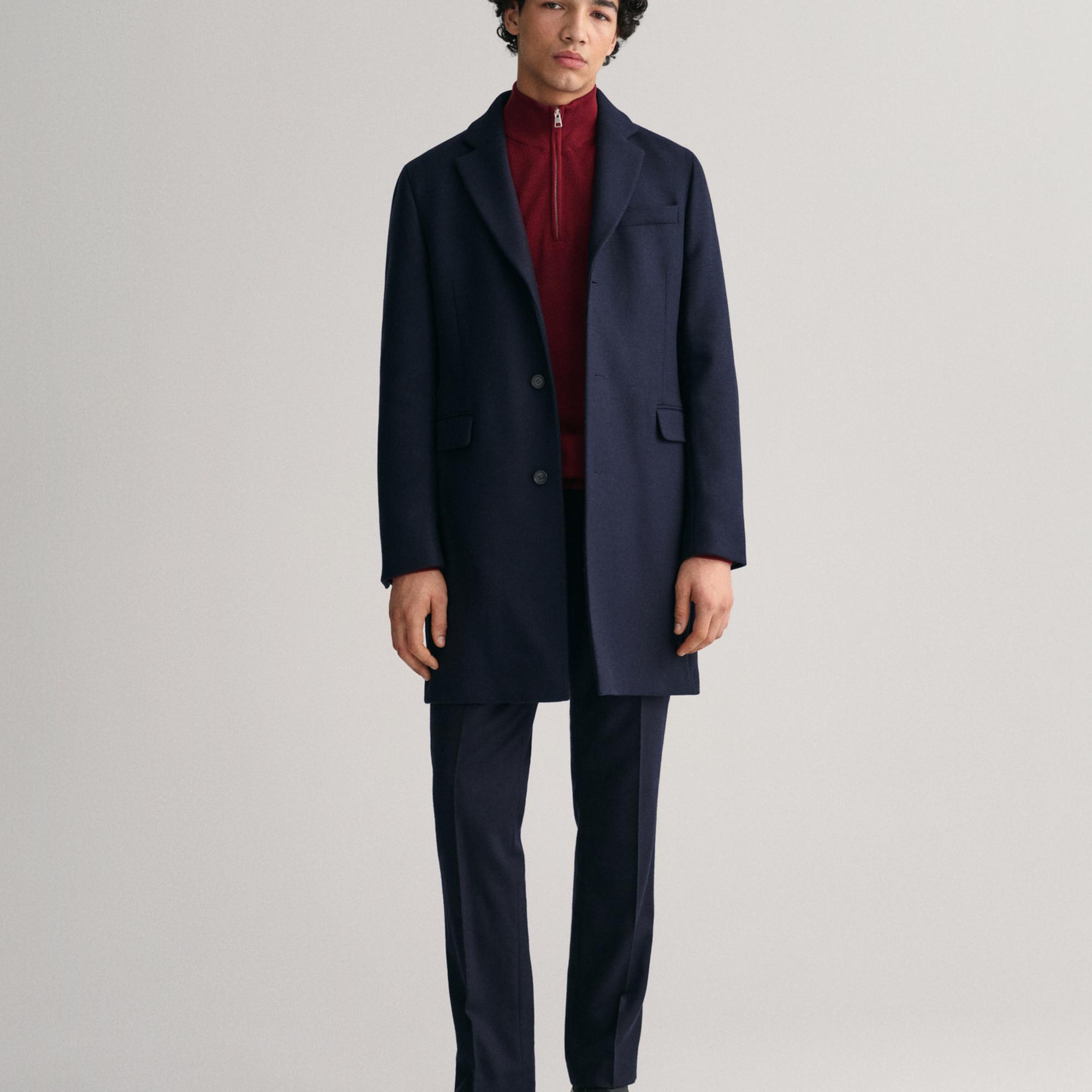 GANT Erkek Kırmızı Regular Fit Yarım Fermuarlı Kazak