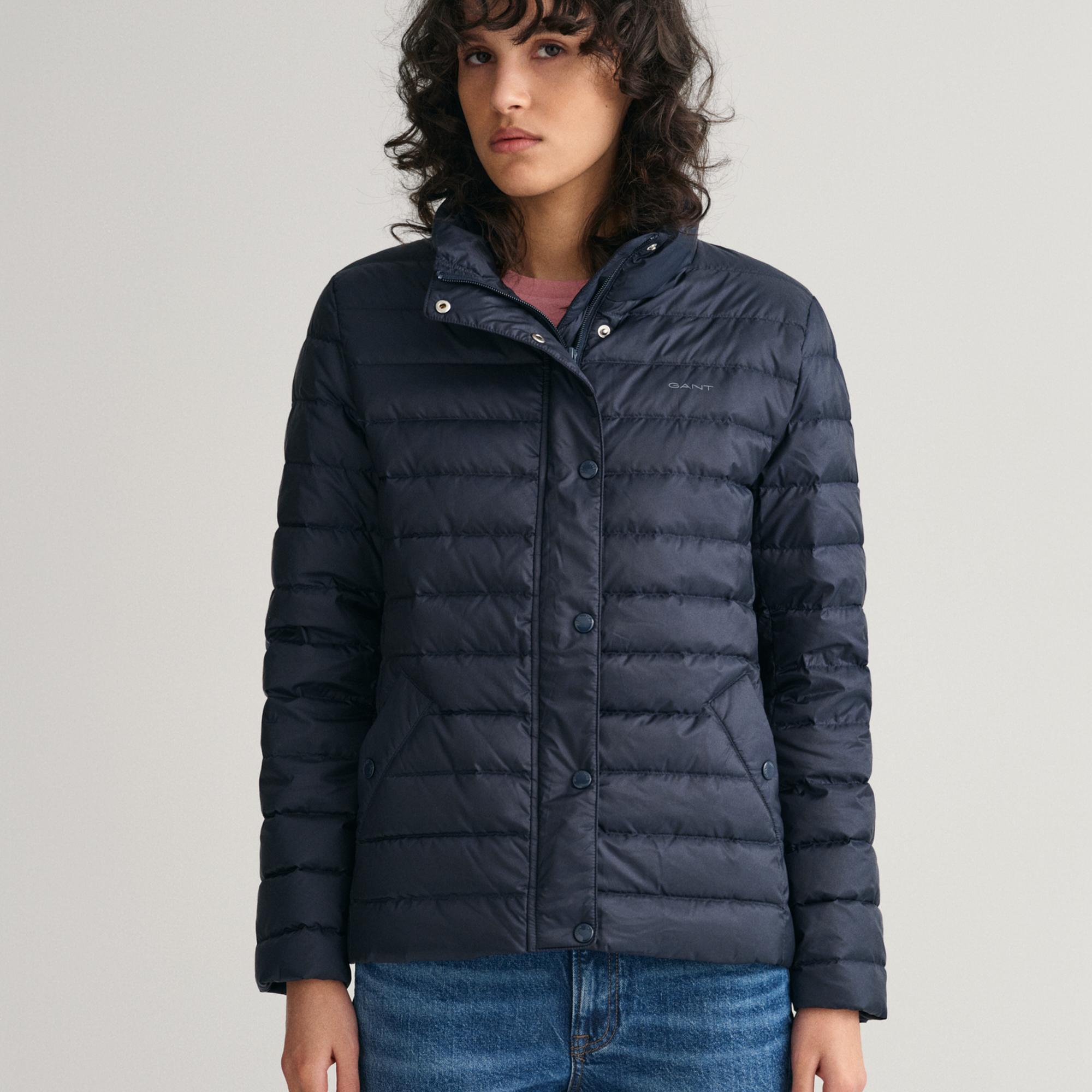 GANT Kadın Lacivert Dik Yaka Kaz Tüyü Mont