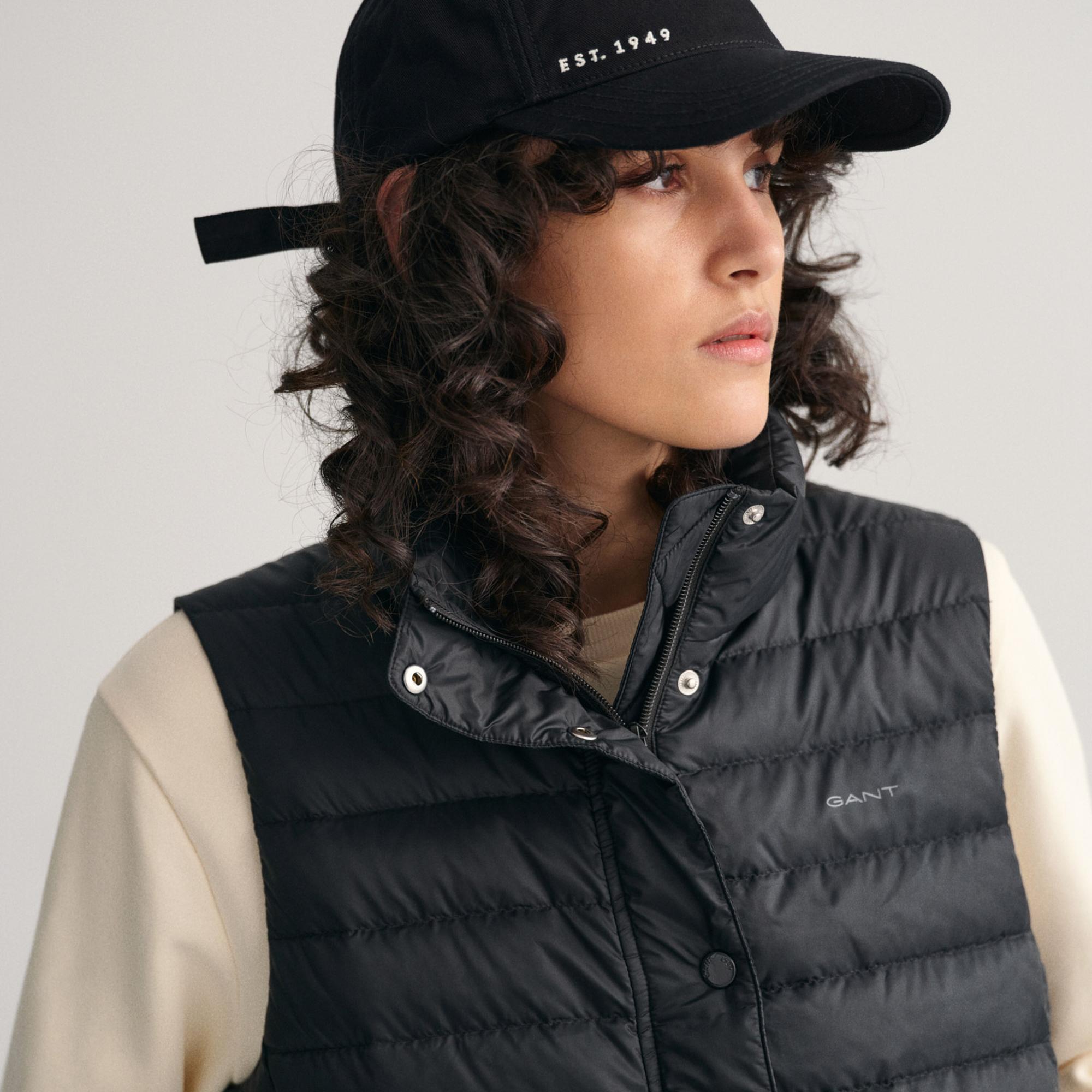 GANT Kadın Siyah Dik Yaka Kaz Tüyü Yelek