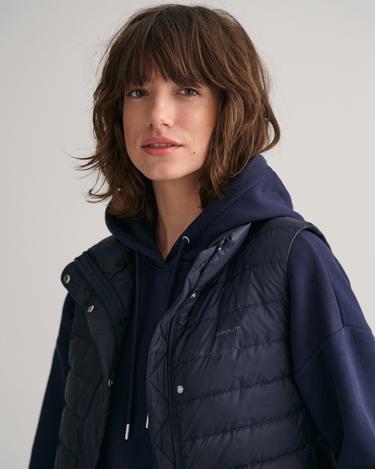  GANT Kadın Lacivert Dik Yaka Kaz Tüyü Yelek