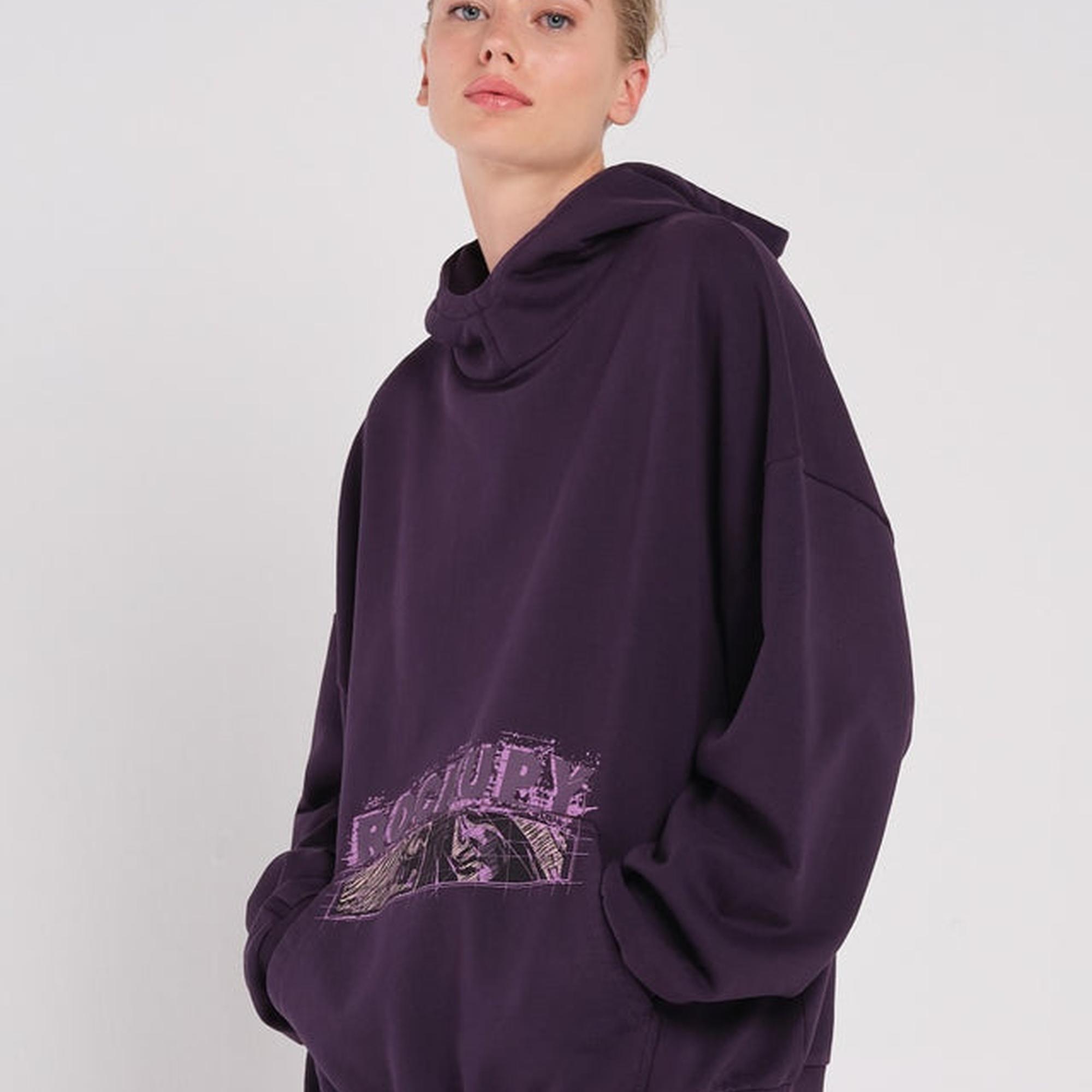 Rockupy Unisex Purpley Mor Hoodie