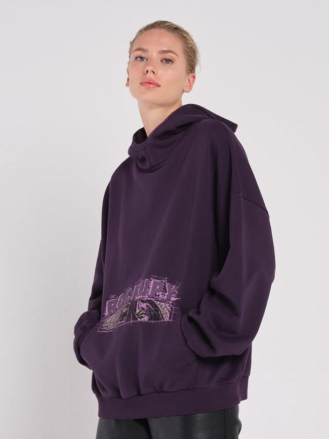  Rockupy Unisex Purpley Mor Hoodie
