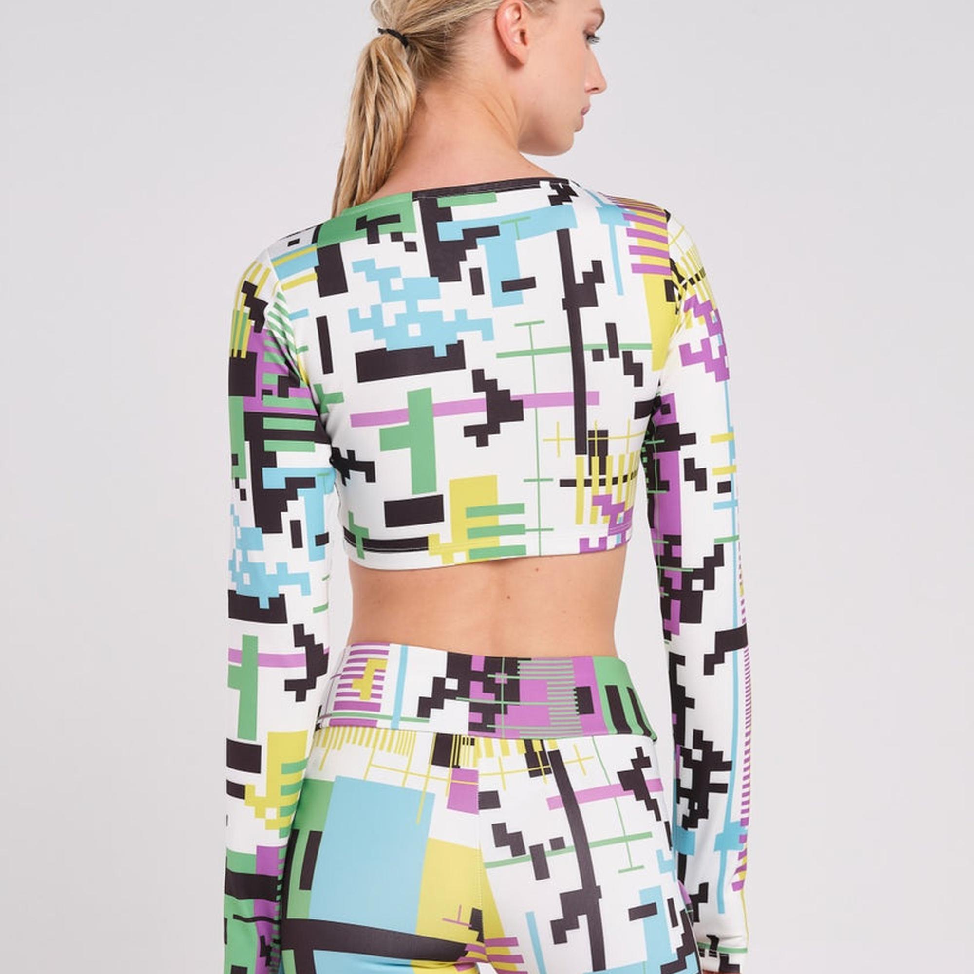 Rockupy Kadın Peja Renkli Crop Top