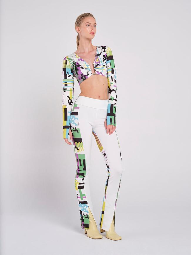  Rockupy Kadın Peja Renkli Crop Top