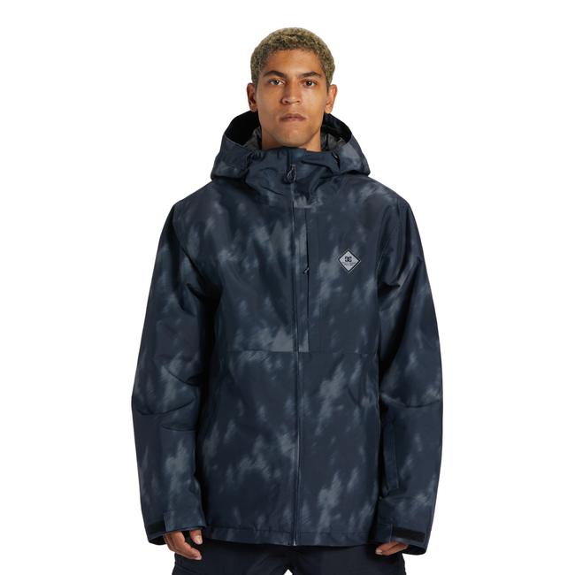  Dc Basis Print Erkek Siyah Snowboard Ceketi