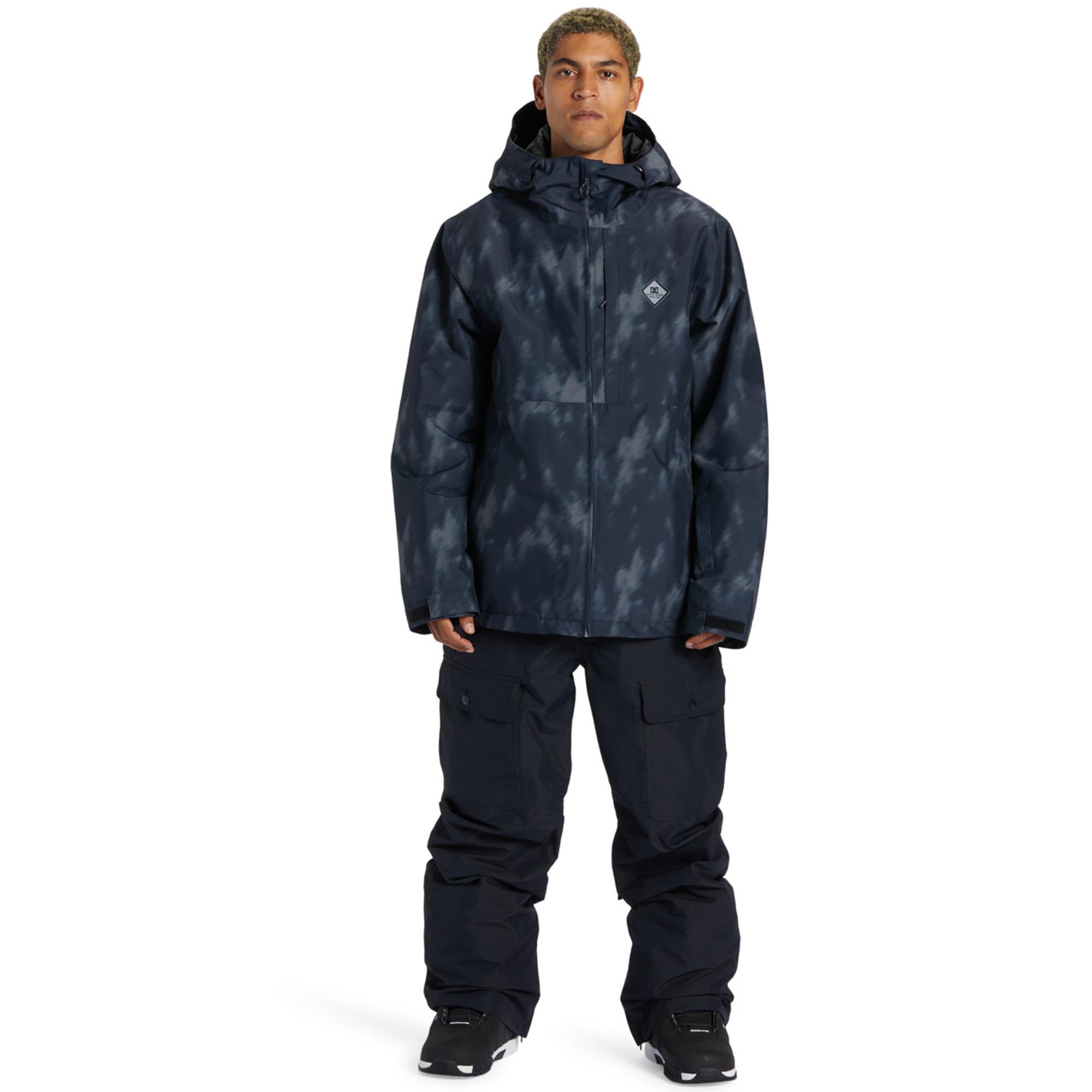 Dc Basis Print Erkek Siyah Snowboard Ceketi