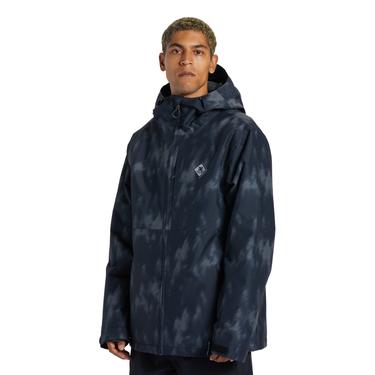  Dc Basis Print Erkek Siyah Snowboard Ceketi
