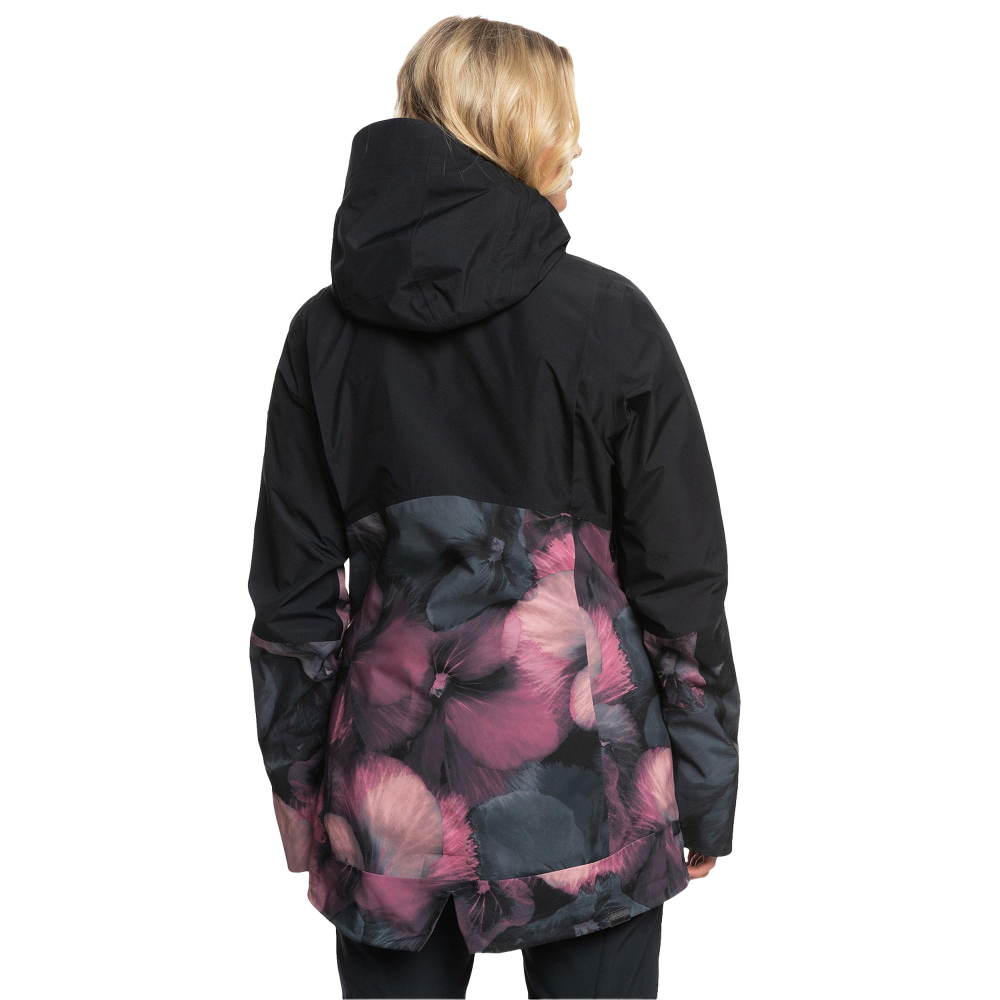 Roxy Gore-tex Glade Printed Kadın Siyah Snowboard Ceketi