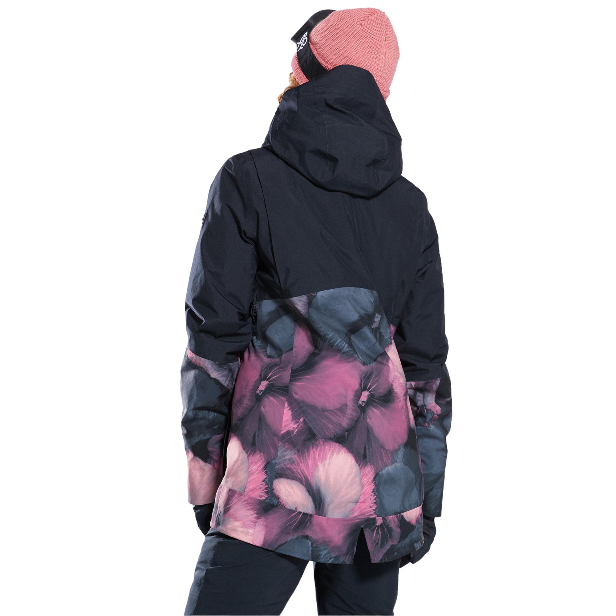 Roxy Gore-tex Glade Printed Kadın Siyah Snowboard Ceketi