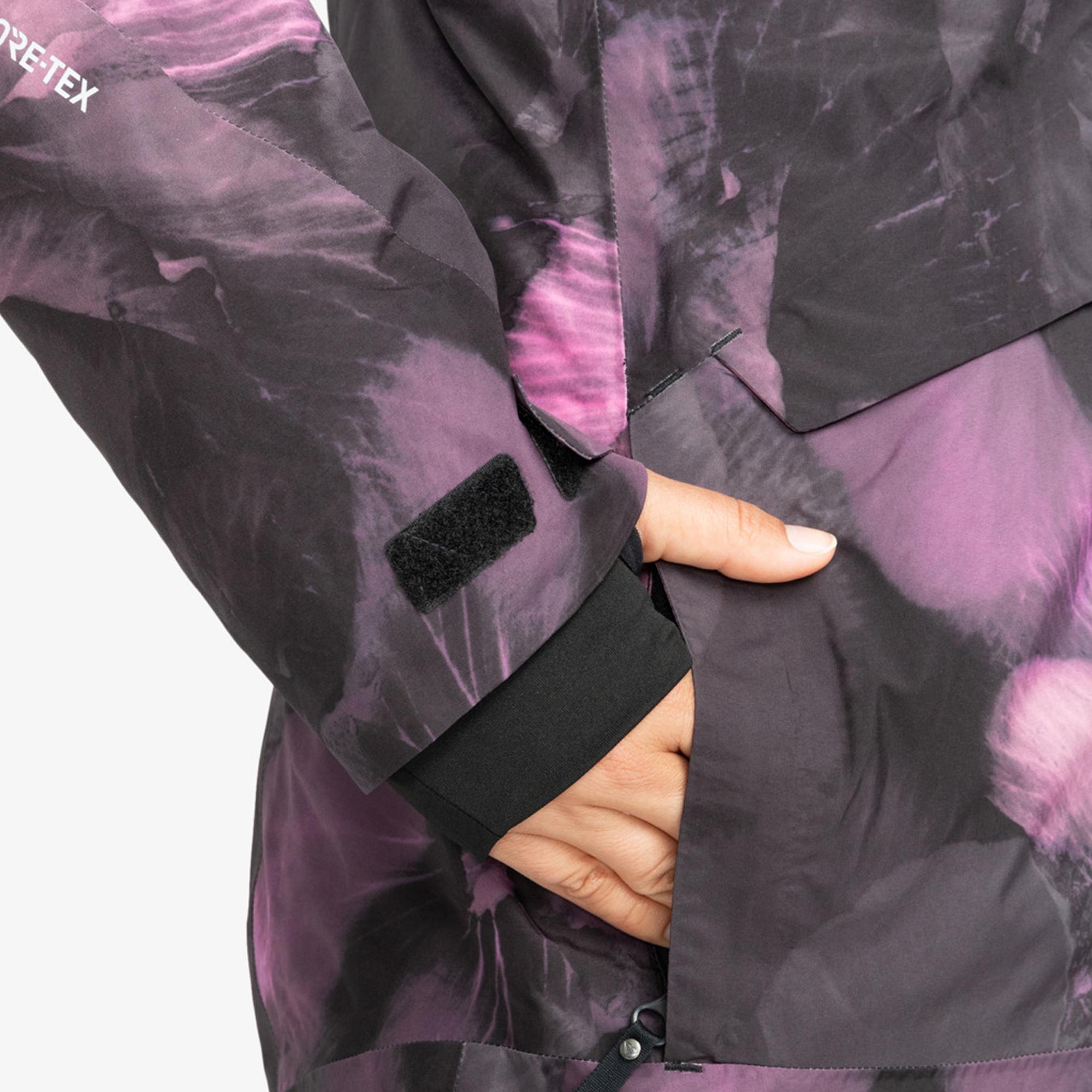 Roxy Gore-tex Glade Printed Kadın Siyah Snowboard Ceketi