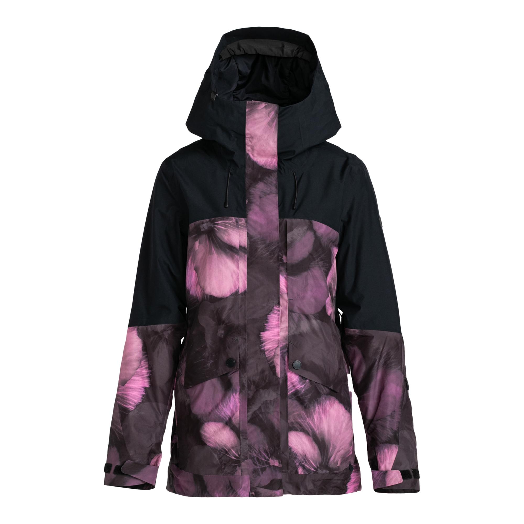 Roxy Gore-tex Glade Printed Kadın Siyah Snowboard Ceketi