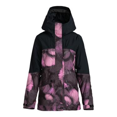  Roxy Gore-tex Glade Printed Kadın Siyah Snowboard Ceketi