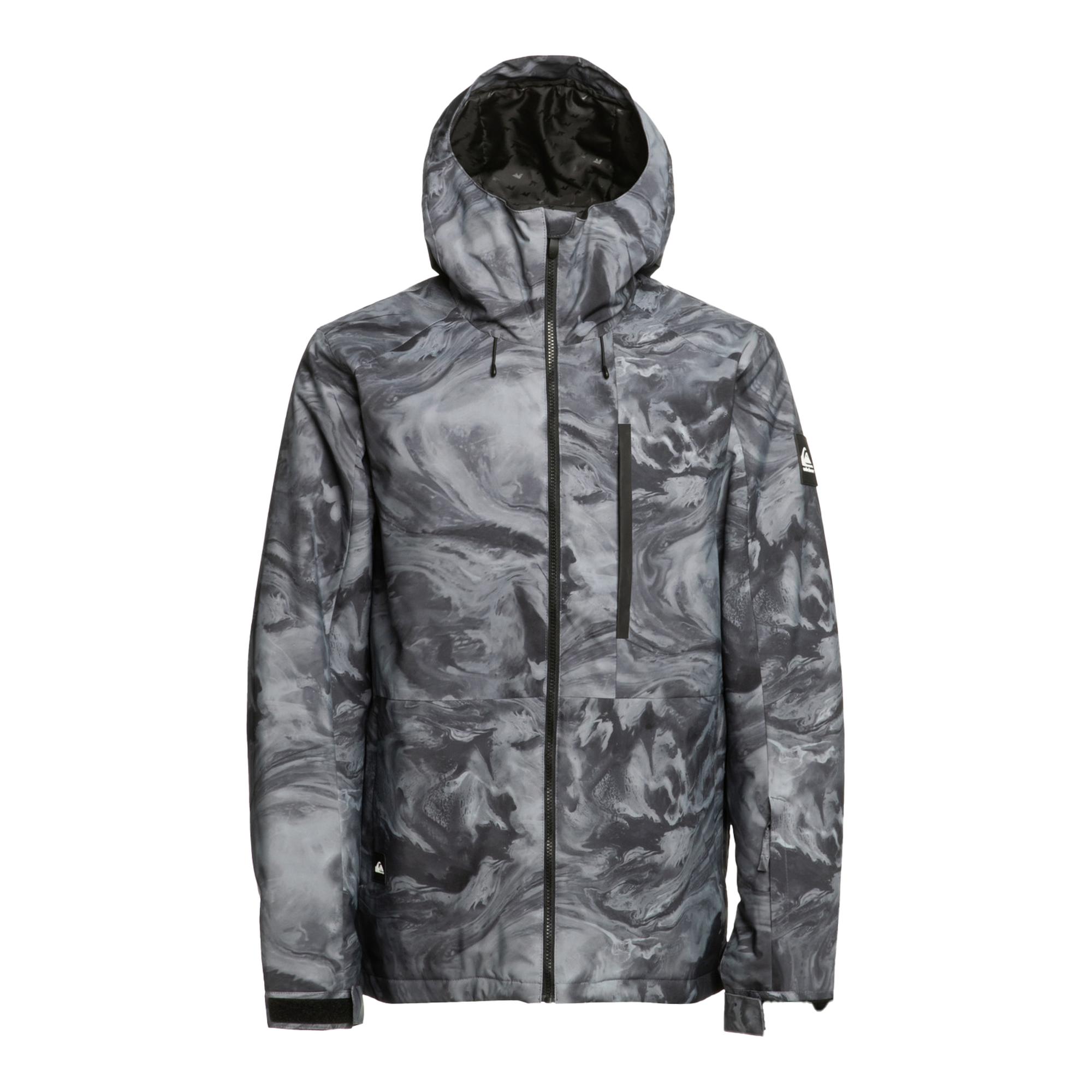 Quiksilver Mission Printed Erkek Gri Snowboard Ceketi