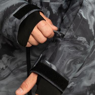  Quiksilver Mission Printed Erkek Gri Snowboard Ceketi