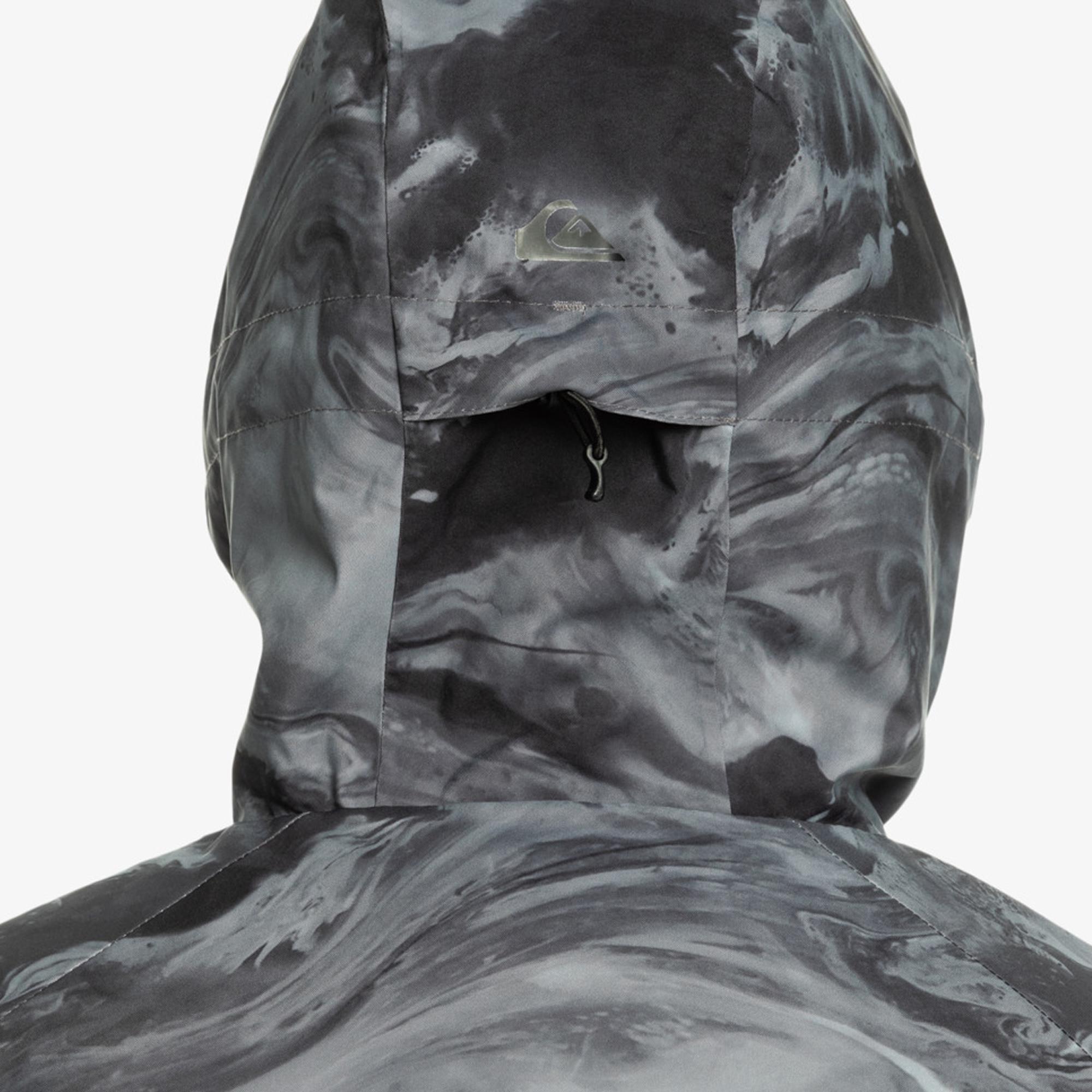 Quiksilver Mission Printed Erkek Gri Snowboard Ceketi