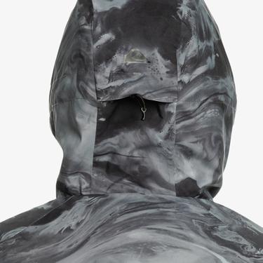  Quiksilver Mission Printed Erkek Gri Snowboard Ceketi