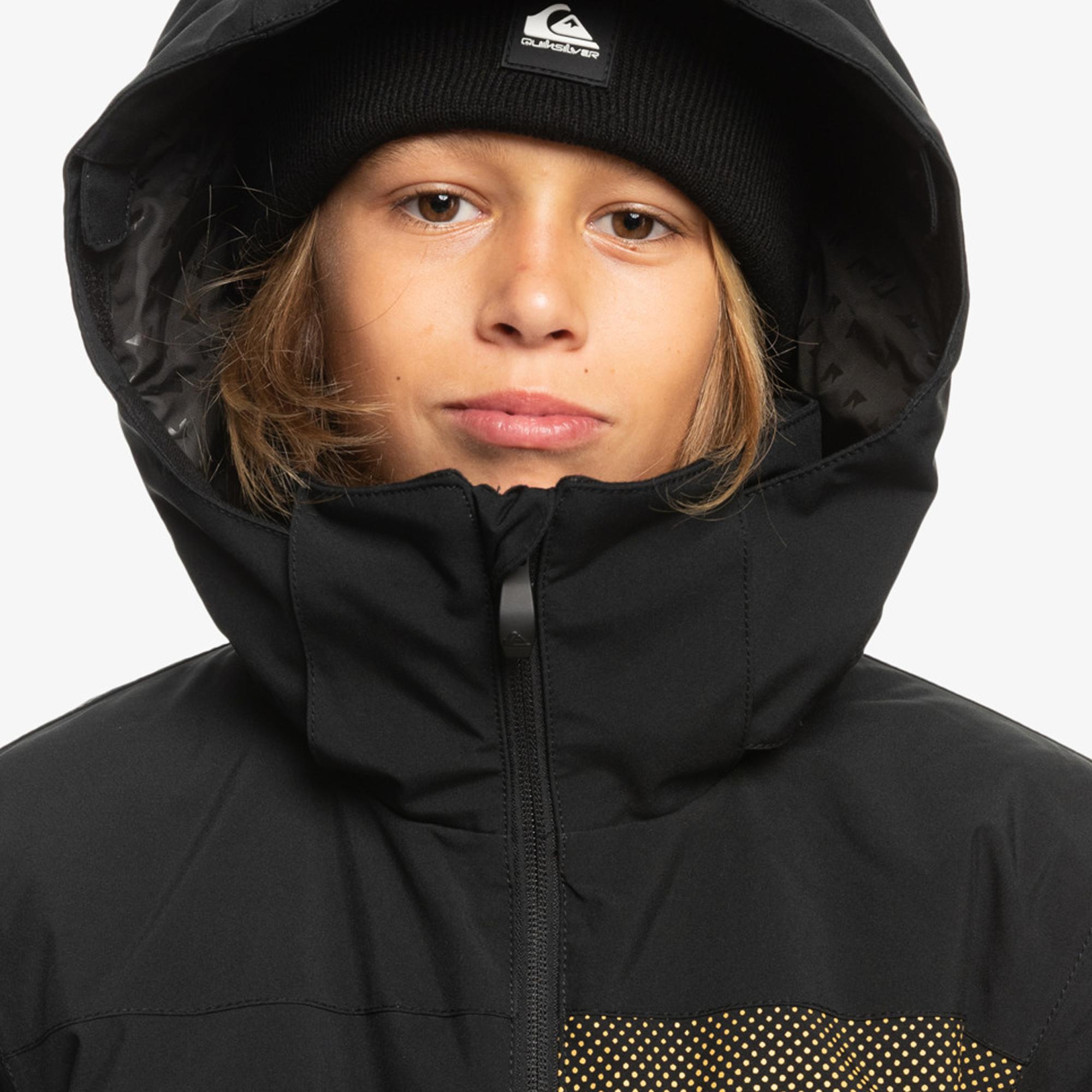 Quiksilver Silvertip Youth Erkek Çocuk Siyah Snowboard Ceketi
