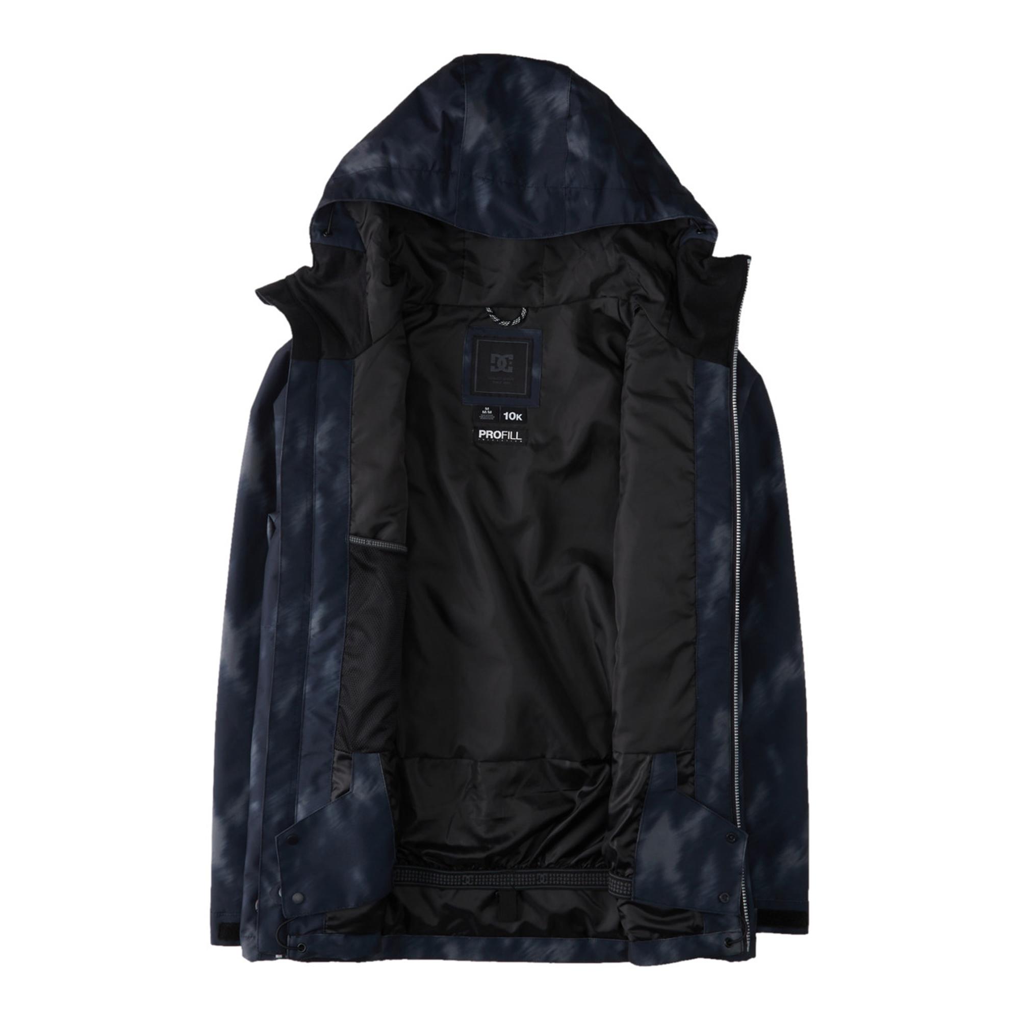 Dc Basis Print Erkek Siyah Snowboard Ceketi