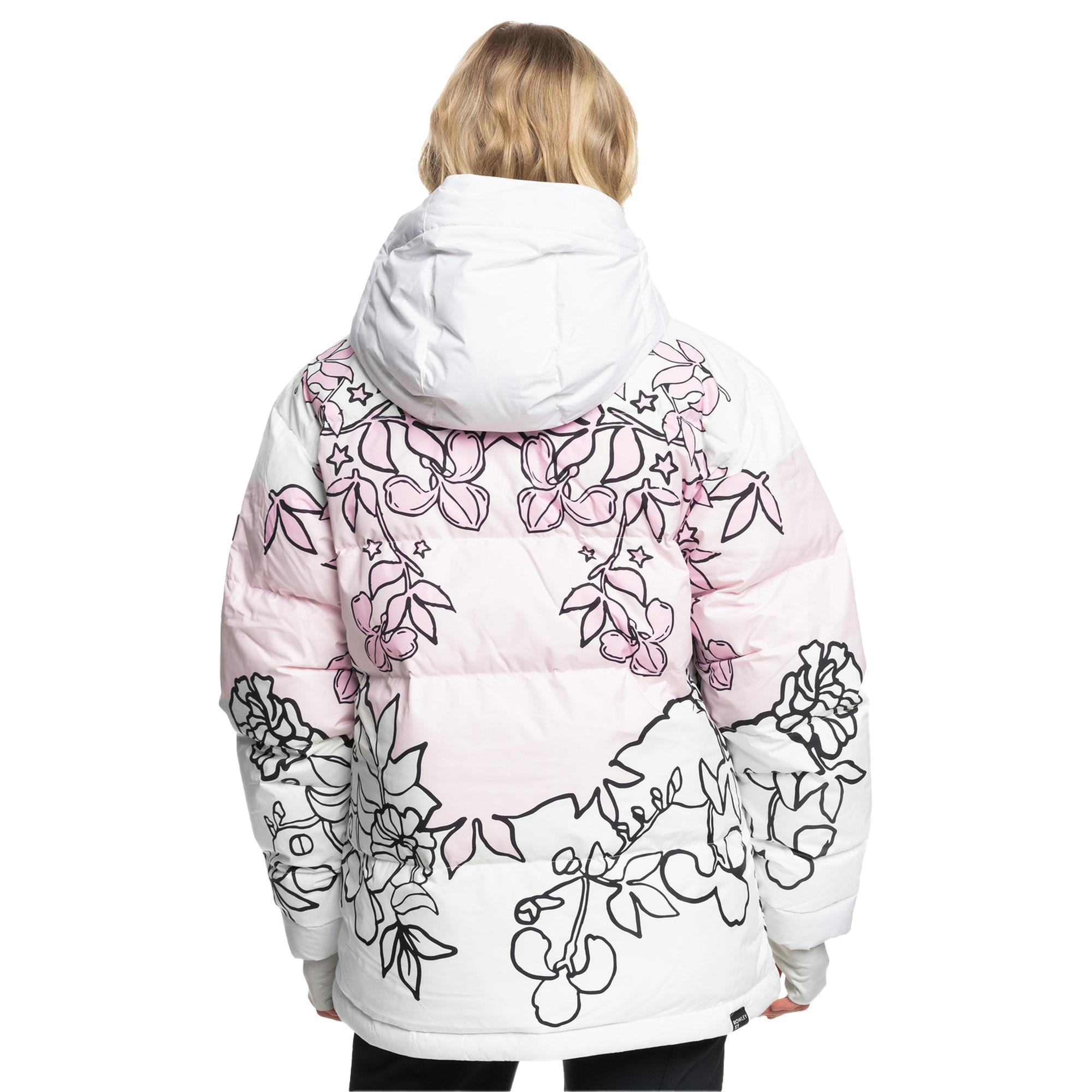 Roxy Rxrowleypuffer Kadın Beyaz Snowboard Ceketi