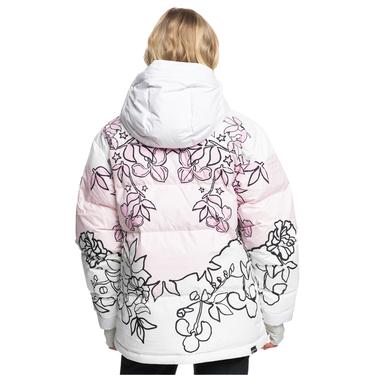 Roxy Rxrowleypuffer Kadın Beyaz Snowboard Ceketi