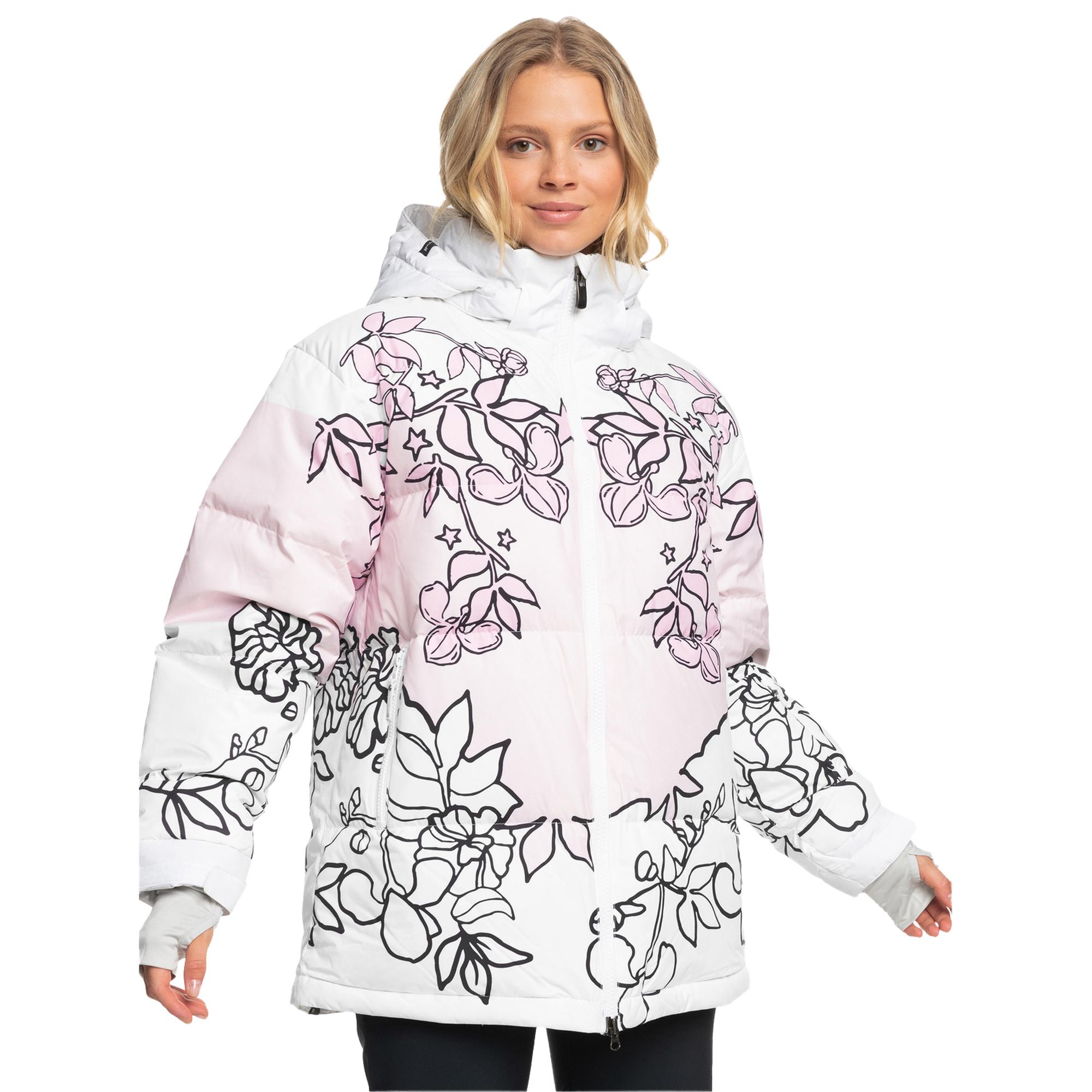 Roxy Rxrowleypuffer Kadın Beyaz Snowboard Ceketi