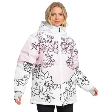  Roxy Rxrowleypuffer Kadın Beyaz Snowboard Ceketi