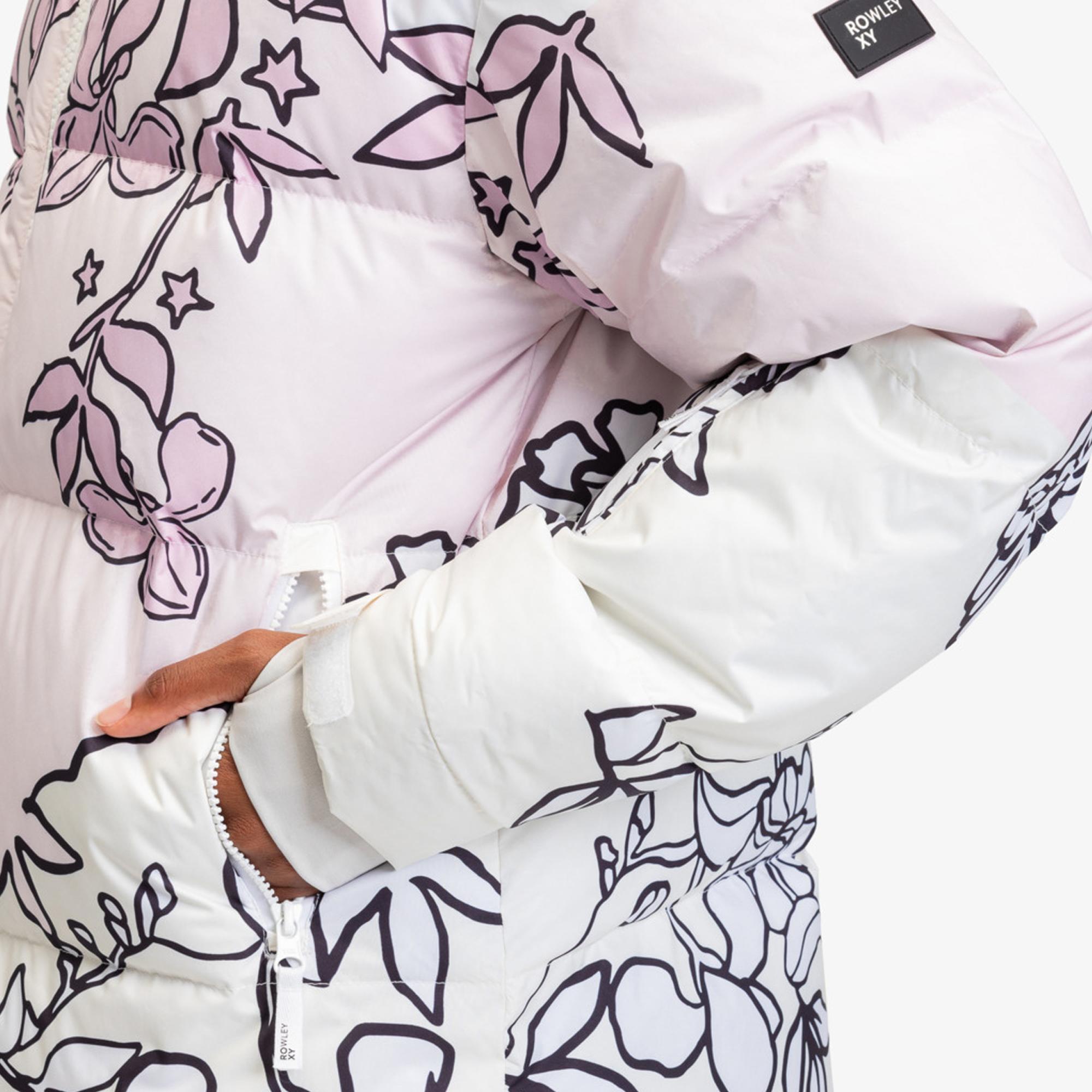 Roxy Rxrowleypuffer Kadın Beyaz Snowboard Ceketi