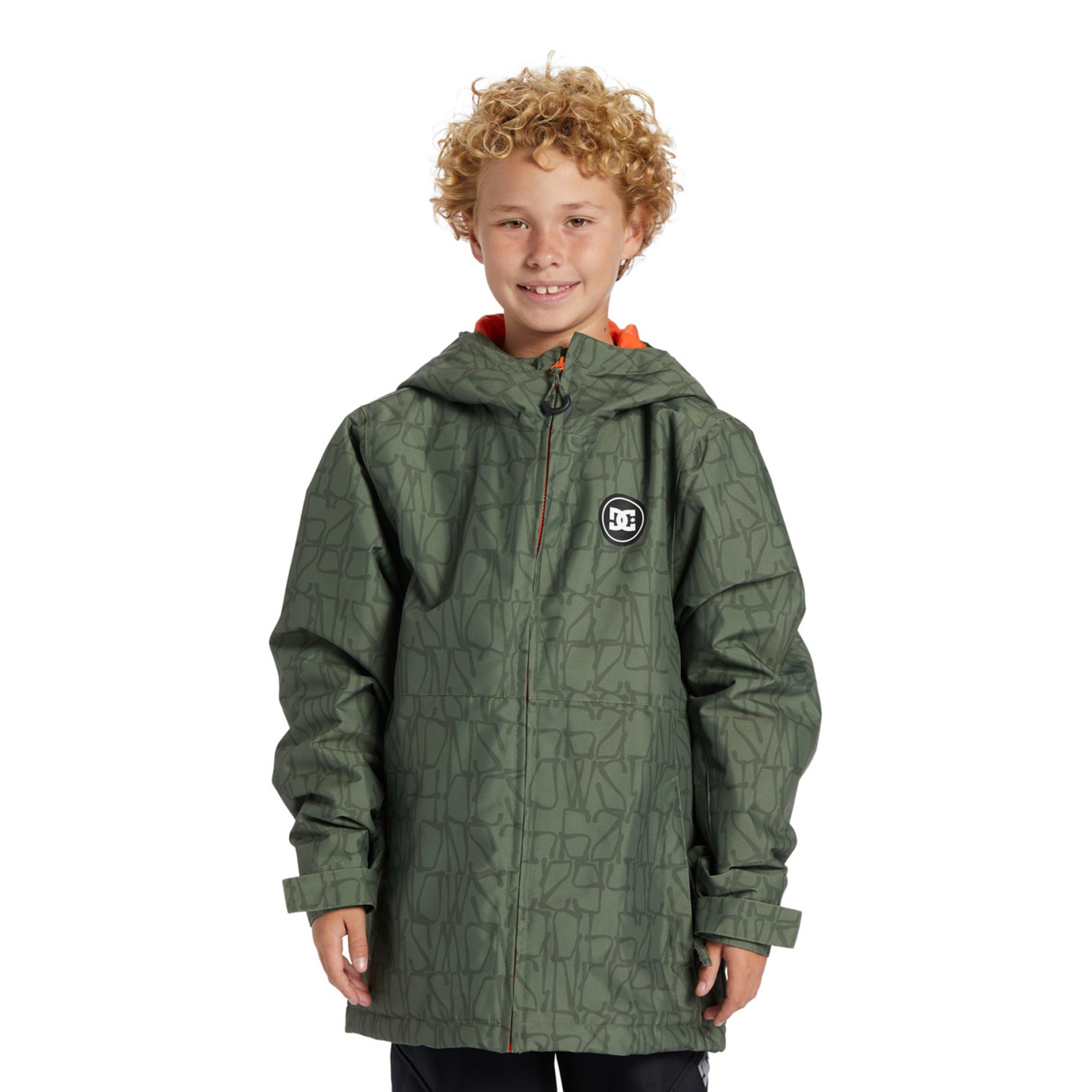 Dc Basis Print Youth Erkek Çocuk Yeşil Snowboard Ceketi
