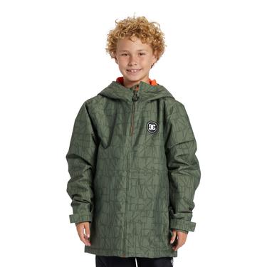  Dc Basis Print Youth Erkek Çocuk Yeşil Snowboard Ceketi