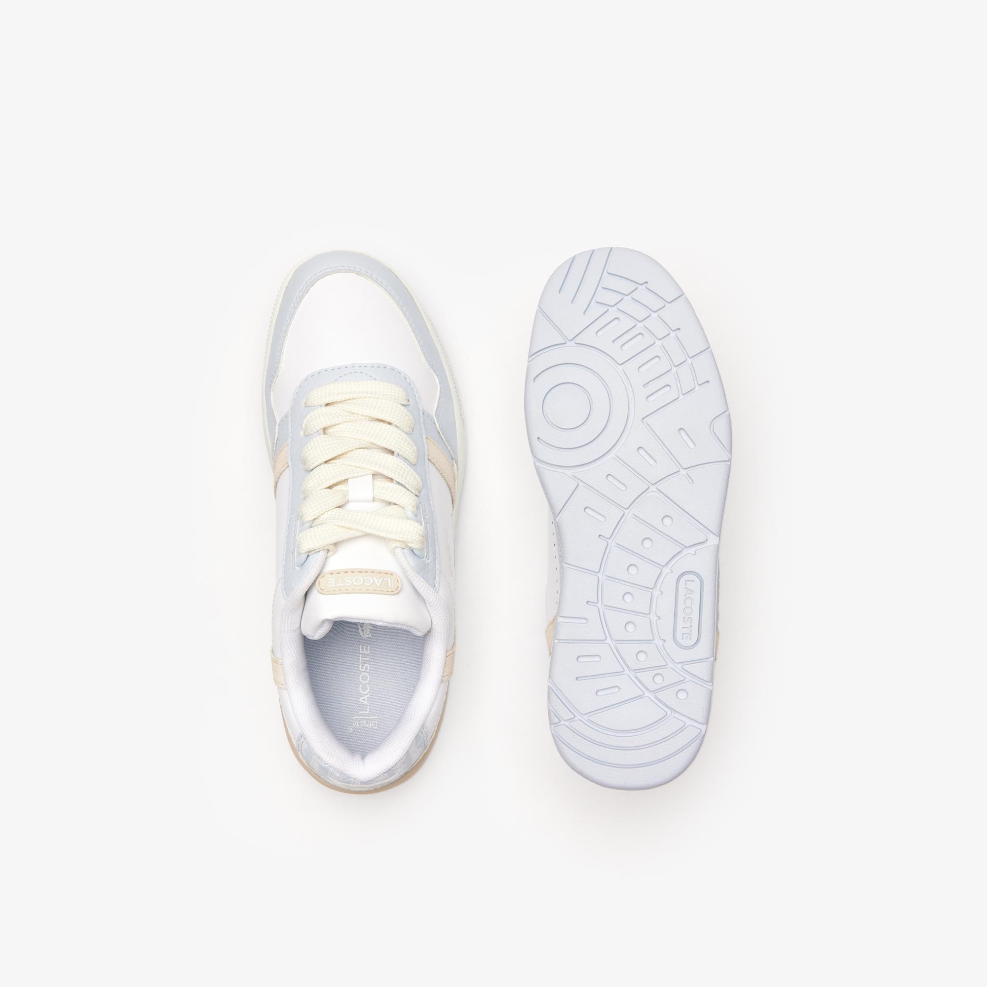 Lacoste T-Clip Monogram Kadın Beyaz Sneaker