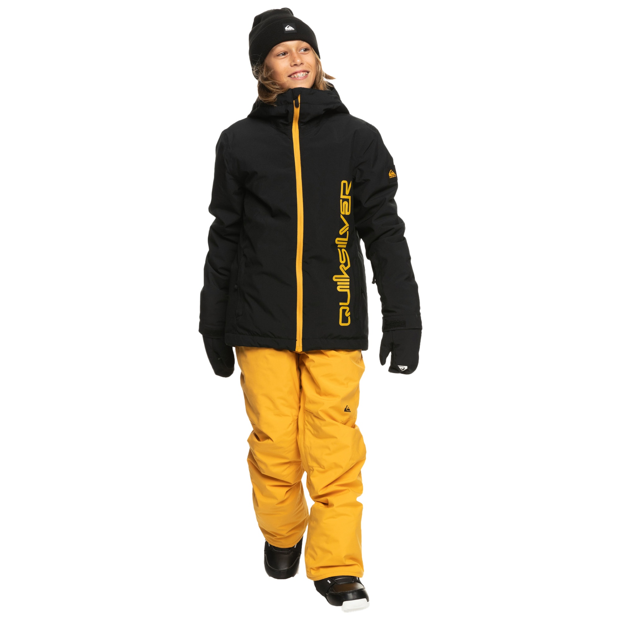 Quiksilver Morton Youth Erkek Çocuk Siyah Snowboard Ceketi