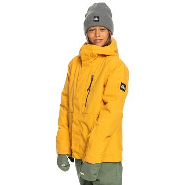  Quiksilver Mission Solid Jk Erkek Çocuk Sarı Snowboard Ceketi