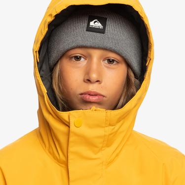  Quiksilver Mission Solid Jk Erkek Çocuk Sarı Snowboard Ceketi