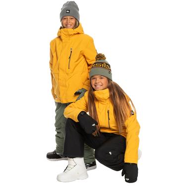  Quiksilver Mission Solid Jk Erkek Çocuk Sarı Snowboard Ceketi