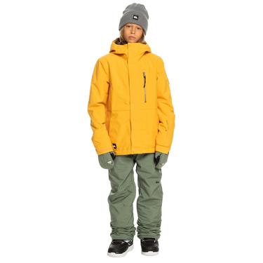  Quiksilver Mission Solid Jk Erkek Çocuk Sarı Snowboard Ceketi